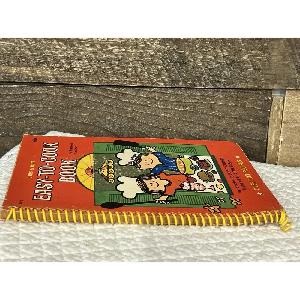 VTG 1967 Girls & Boys Easy to‎ Cook Book 100 Recipes Spiral Bound Easy to Make